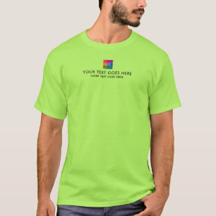 Add Text Upload Your Photo or Logo to Mens T-Shirt
