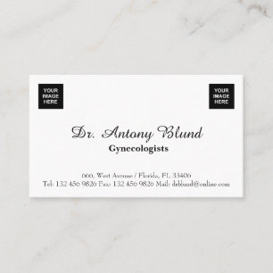 Add two Images Gynaecologist Business Card