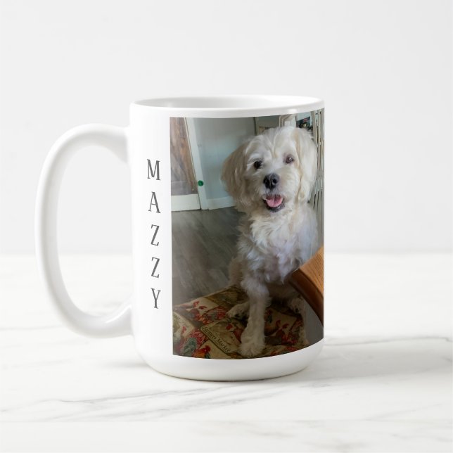 Add Two Photo Of Pets Customised Coffee Mug (Left)