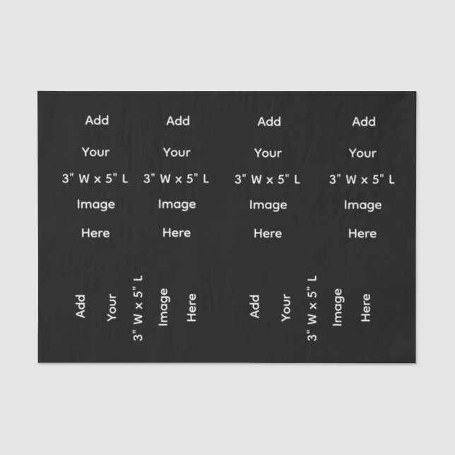 Add Up To Six Images Here Template Tissue Paper (Front)