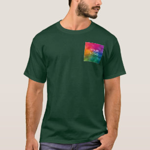 Add Upload Business Company Logo Mens Double Sided T-Shirt