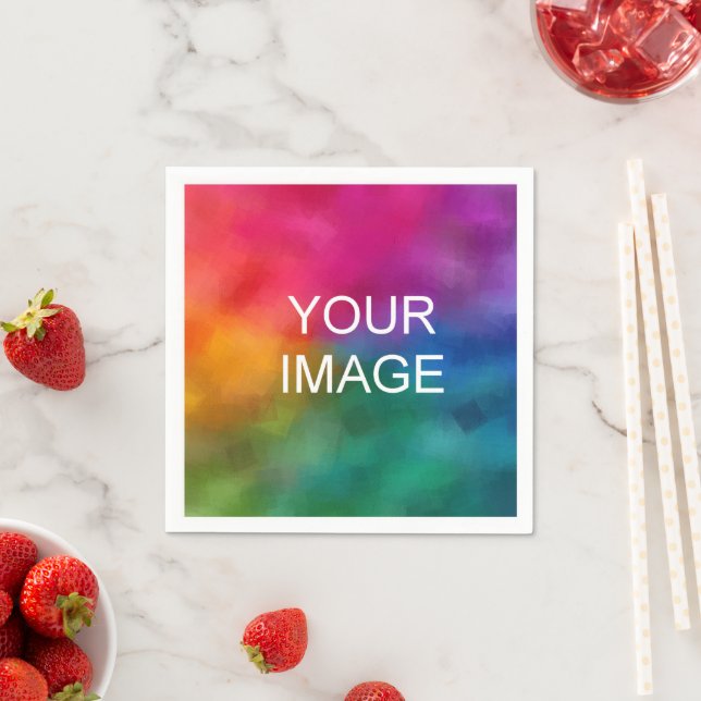 Add Upload Your Image Photo Logo Text Here Napkin (Insitu)
