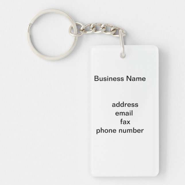 Add UR 3D  transparent Business name,.. Key Ring (Front)