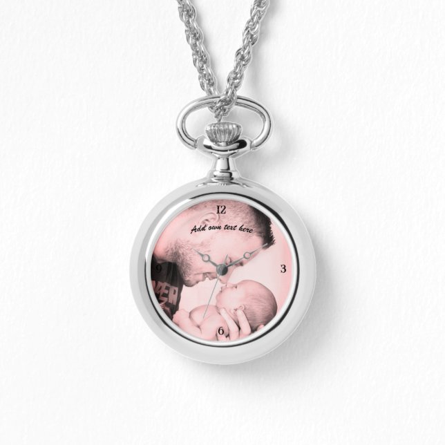 Add UR Photo Silver eWatch Necklace (Front)