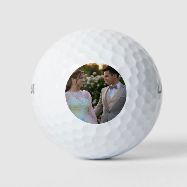 Add Wedding Photo Customise Golf Balls (Front)