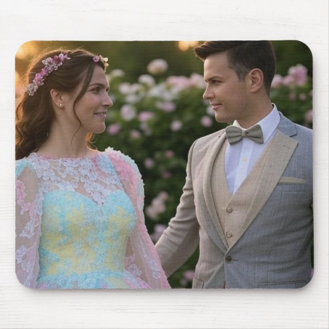 Add Wedding Photo Customise Mouse Mat (Front)