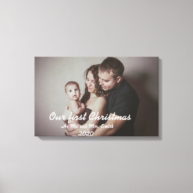 Add Wedding photo or other 's Wrapped Canvas (Front)