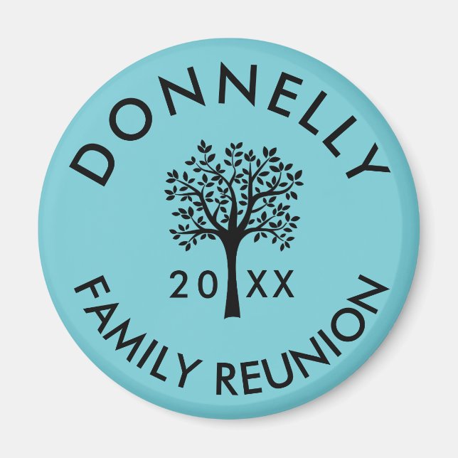 Add Year Name Family Reunion Keepsake Gift Magnet (Front)