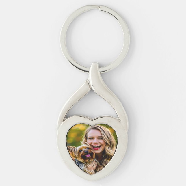 Add Yorkshire Terrier Photo Personalize Key Ring (Front)