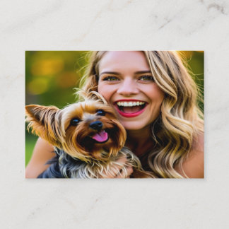 Add Yorkshire Terrier Photo Personalize Place Card