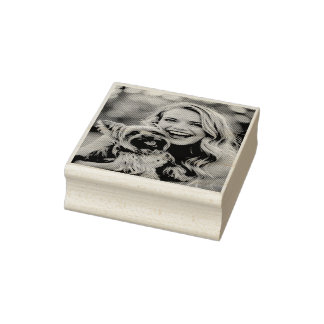 Add Yorkshire Terrier Photo Personalize Rubber Stamp