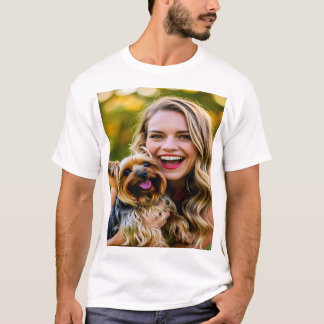 Add Yorkshire Terrier Photo Personalize T-Shirt