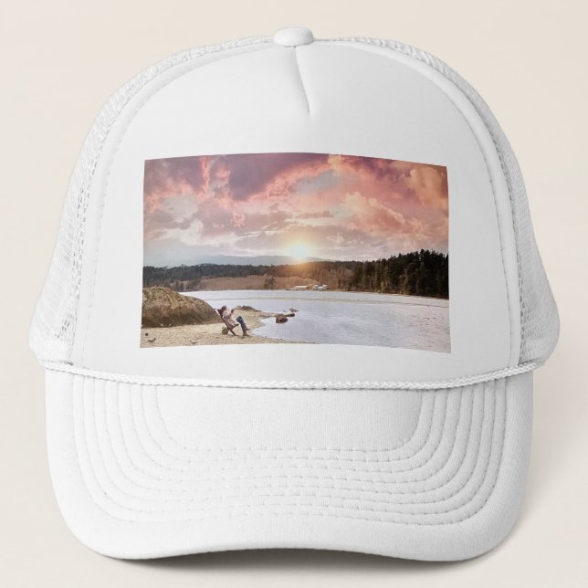 ADD YOU LOGO AND TEXT HERE TRUCKER HAT (Front)