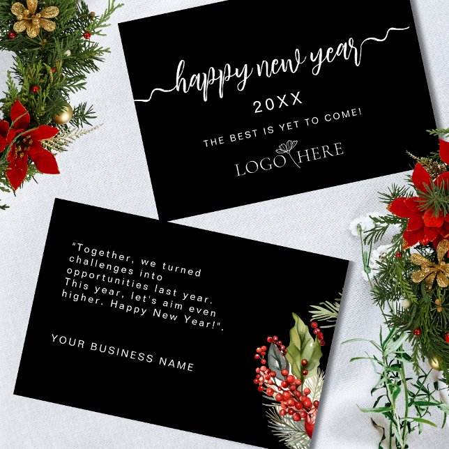 Add you logo business new years cards for employee (Creator Uploaded)