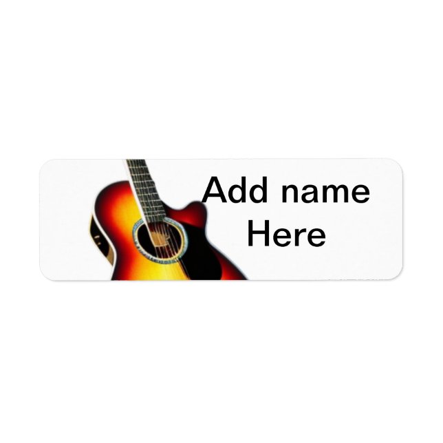 Add you name text brown acoustic guitar editable t (Front)