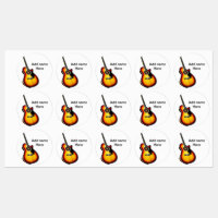 Add you name text brown acoustic guitar editable t