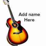 Add you name text brown acoustic guitar editable t standing photo sculpture<br><div class="desc">For music lovers like us</div>
