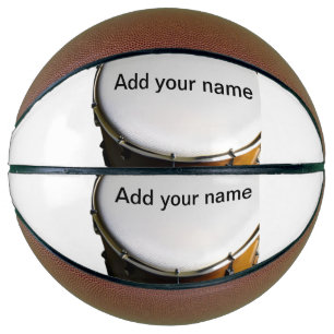 Add you name text brown black drum beats stick basketball