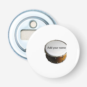 Add you name text brown black drum beats stick bottle opener