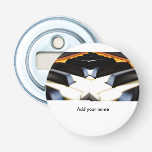 Add you name text brown black piano keys bottle opener