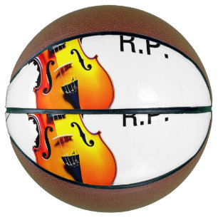 Add you name text brown violin music lover basketball