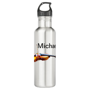 Add you name text brown violin music lover throw p 710 ml water bottle
