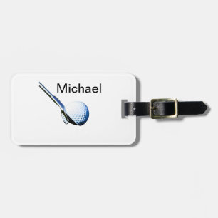 Add you name text golf ball club sports equipment luggage tag