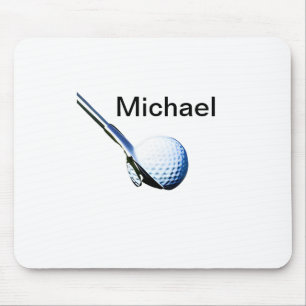 Add you name text golf ball club sports equipment mouse mat