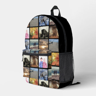 Add Your 8 Photos Collage Print All Over Custom Printed Backpack