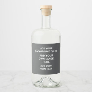 Add your background colour, your image, your  text liquor bottle label