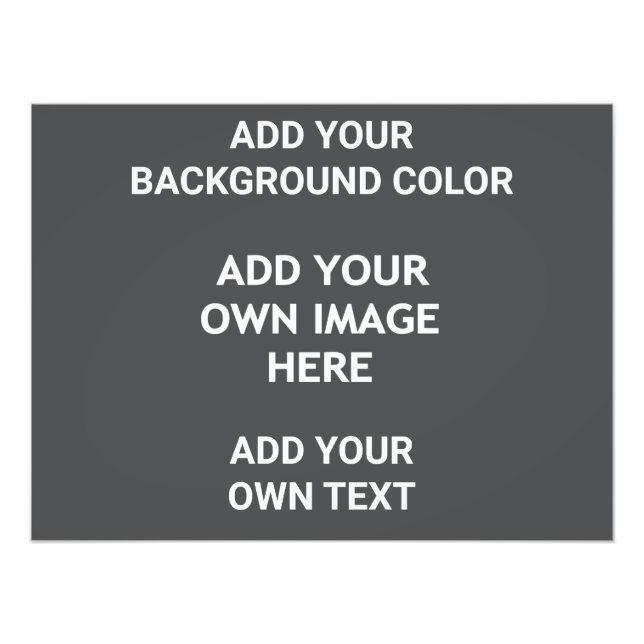 Add your background colour, your image, your  text photo print (Front)