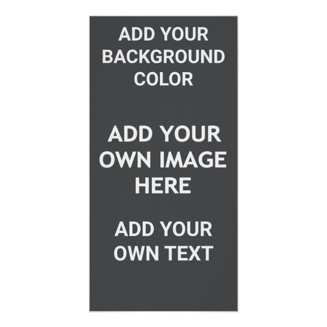 Add your background colour, your image, your  text poster (Front)