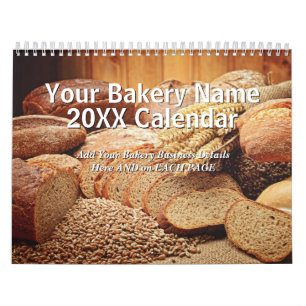 Add Your Bakery Name Details 20xx Bread Calendar