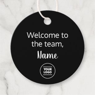 Add Your (Black & White) Logo and Name Favour Tags