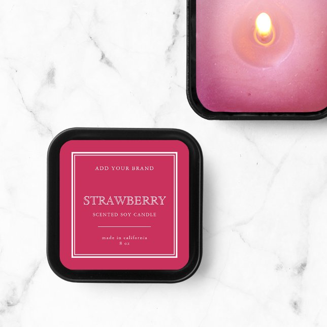 Add Your Brand Classic Custom Colours Product Labe Square Sticker (Creator Uploaded)