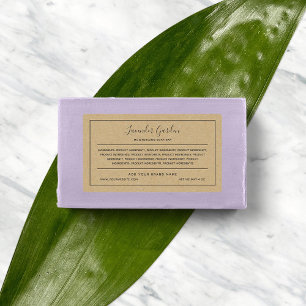 Add Your Brand Grey Border Ingredients List Kraft