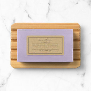 Add Your Brand Grey Border Ingredients List Kraft Label