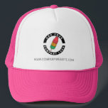 Add Your Brand Logo Business Employee Staff Trucker Hat<br><div class="desc">Add your brand logo and custom text to this trucker hat that's perfect for creating brand awareness or as an advertising medium. Available in other colours and sizes. No minimum order quantity and no setup fee.</div>