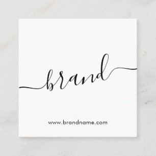 Add your brand name modern minimalist white calling card