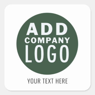 Add Your Branded Corporate Business Logo Square Sticker