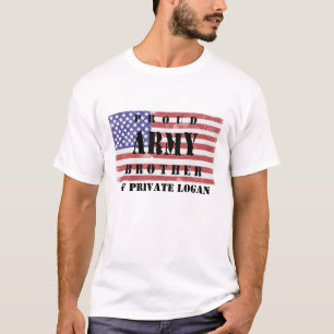 Add Your Brother's Name Proud Army Brother Shirt