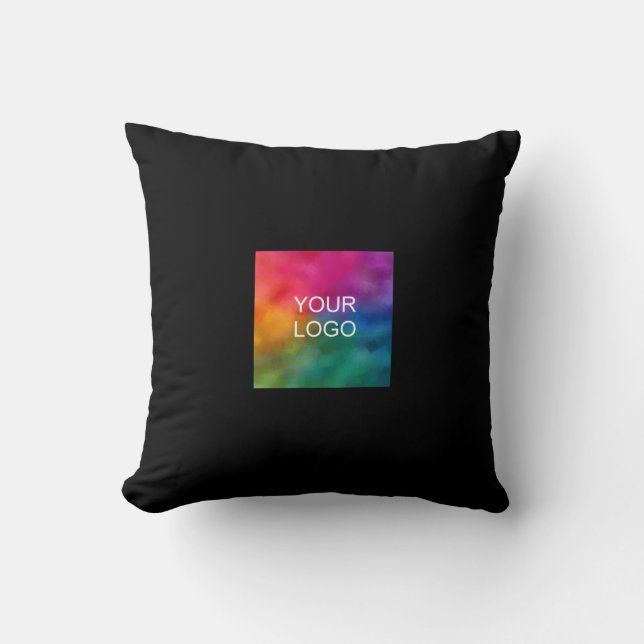Add Your Business Company Logo Template Elegant Cushion (Front)