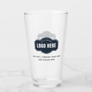 Add Your Business Corporate Logo and Slogan Beer Glass