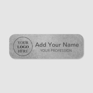 Add Your Business Corporate Logo Here Metal Name Tag