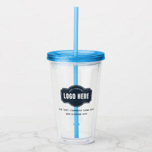 Add Your Business Logo and Company Slogan Acrylic Tumbler