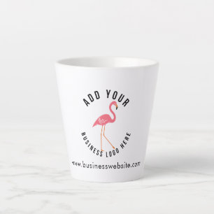Add Your Business Logo and Company Website Address Latte Mug