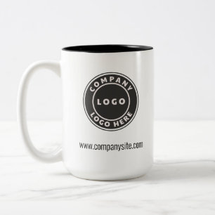 Add Your Business Logo and Company Website Address Two-Tone Coffee Mug
