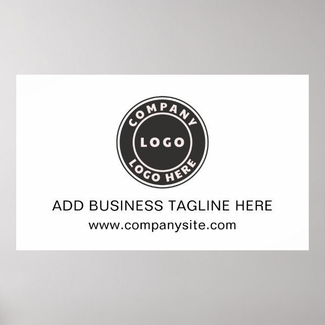 Add Your Business Logo and Company Website Poster (Front)