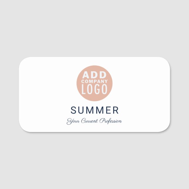 Add Your Business Logo and Employees Name Tag (Front)