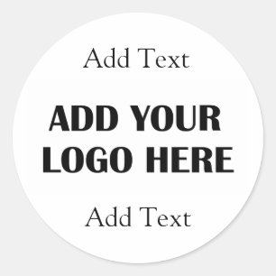Add your Business Logo and Info Classic Round Sticker